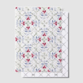 トロピカルモロッコの戸口の水の色のパターン ベラム紙招待状 (オフセット (招待状))