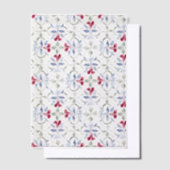 トロピカルモロッコの戸口の水の色のパターン ベラム紙招待状 (オフセット)