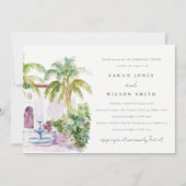 トロピカルモロッコクアウットヤードウォーター結婚カラー 招待状 (正面)