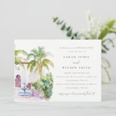 トロピカルモロッコクアウットヤードウォーター結婚カラー 招待状 (スタンド正面)