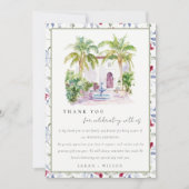 トロピカルモロッココートヤードウォーター結婚カラー サンキューカード (正面)