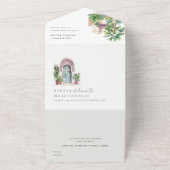 トロピカルモロッコドアントウエイ結婚ドヤード オールインワン招待状 (外側)