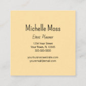 トロピカルモンスタラ離れパームスエレガントブラック金ゴールド スクエア名刺 (裏面)