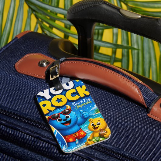 トロピカルモンスターの友達 夏の旅行アドベンチャー ラゲッジタグ (正面インサイチュ1)