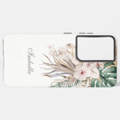 トロピカルモンスターアンドオーキッド名前をカスタムする SAMSUNG GALAXYケース (左側面)