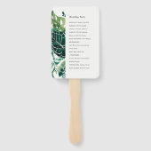 トロピカルモンスターグリーンリーフィー結婚式 プログラム ハンドファン (裏面)