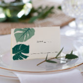 トロピカルモンスターグリーン |結婚テーブルの場所 プレイスカード