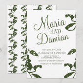 トロピカルモンスターチーズ結婚つる植物 招待状 (正面/裏面)