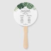 トロピカルモンスターラウンド結婚式 プログラムファン ハンドファン (裏面)