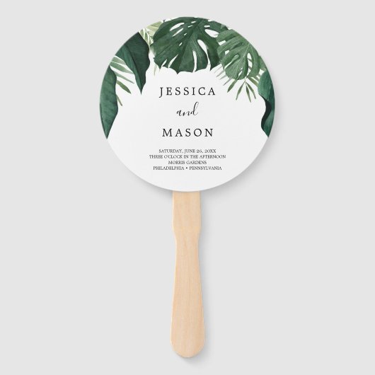 トロピカルモンスターラウンド結婚式 プログラムファン ハンドファン (正面)