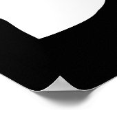 トロピカルモンスターラジャングルリーフブラックとホワイト ポスター (角)