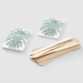 トロピカルモンスターリーフグリーナリービーチ結婚式 ハンドファン (組立なし)