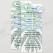 トロピカルモンスターリーフグリーナリービーチ結婚式 プログラム (正面/裏面)