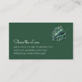 トロピカルモンスターリーフハッシュタグ情報フラット プレイスカード (裏面)