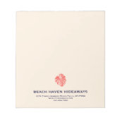 トロピカルモンスターリーフロゴメモ帳 ノートパッド (正面)