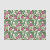 トロピカルモンステラとパーム葉ティッシュペーパー 薄葉紙 (正面)