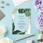 トロピカルモンステラアクリル結婚式招待状 アクリル招待状 (インサイチュ (ウェディング))