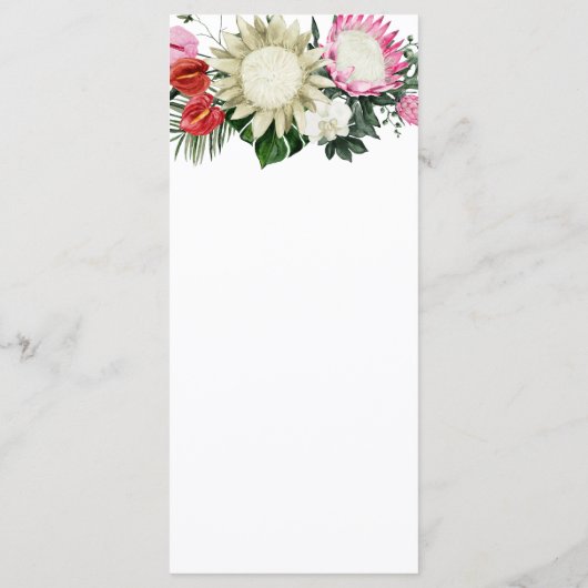 トロピカルモンステラウォーターカラープロテア |のメ結婚ニュー メニュー (裏面)