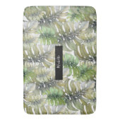 トロピカルモンステラパームグリーン バスマット (正面縦)