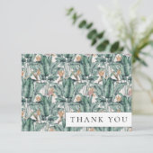 トロピカルモンステラパームリーフサンキューカード サンキューカード (スタンド正面)