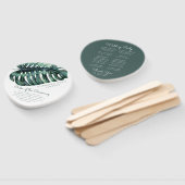 トロピカルモンステラパームリーフ結婚式 プログラム ハンドファン (組立なし)