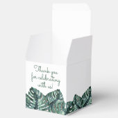 トロピカルモンステラパームレトロビーチ結婚式スクエア フェイバーボックス (オープン)