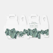 トロピカルモンステラパームレトロモダンビーチ結婚式Fav フェイバーボックス (折り畳みなし)