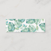 トロピカルモンステラパ葉ーム スキニー名刺 (裏面)