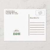 トロピカルモンステラビーチ結婚式保存日 案内ポストカード (裏面)