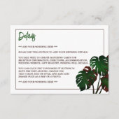 トロピカルモンステラビーチ結婚式詳細 エンクロージャーカード (正面)