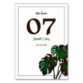 トロピカルモンステラビーチ結婚式 テーブルナンバー (裏面)