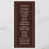 トロピカルモンステラビーチ結婚式 プログラム (裏面)