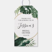 トロピカルモンステラブライダルシャワーメッセージカード ギフトタグ (正面)