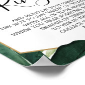 トロピカルモンステラブライダルシャワーリングや輪ゲーム ポスター (角)