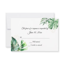 トロピカルモンステラボタニカル&金ゴールド結婚ズ