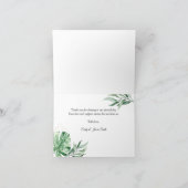 トロピカルモンステラボタニカル&金ゴールド | サンキューカード (内部)