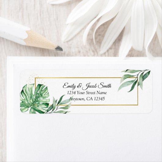 トロピカルモンステラボタニカル&金ゴールド ラベル (インサイチュ)