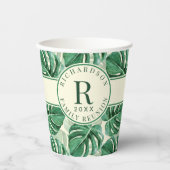 トロピカルモンステラリーフサマーファミリー懇親会 紙コップ (正面)