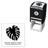 トロピカルモンステラリーフロゴビジネス名ブランディング セルフインキングスタンプ (インサイチュ)