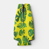 トロピカルモンステラ絵画ウォーターカラーの緑カスタム色 ボトルクーラー (裏面)