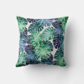 トロピカルモンステラ葉装飾用クッション クッション (裏面)