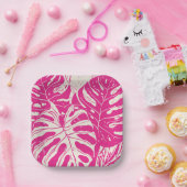 トロピカルモンステラ設計紙プレート ペーパープレート (パーティー)