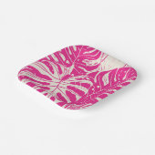 トロピカルモンステラ設計紙プレート ペーパープレート (傾斜あり)