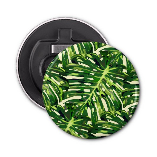 トロピカルモンステラ離れボトルオープナー 栓抜き (正面)