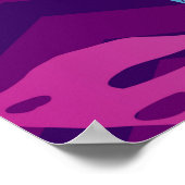 トロピカルモンステラ・デルのシームレスなフローラルパターン ポスター (角)