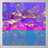 トロピカルモーニング – マゼンタとターコイズ楽園 ポスター (正面)