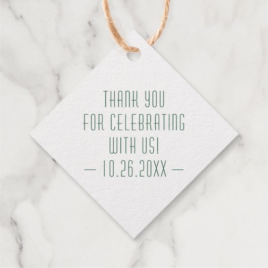 トロピカルモ離れンステラ結婚のホイル フェイバータグ (裏面)