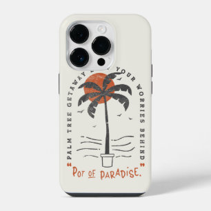 トロピカルヤシの木 ビーチの雰囲気 夏の太陽 レトロ iPhone 14 PROケース