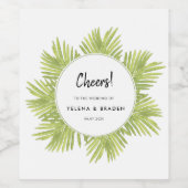 トロピカルヤシの木 ワインラベル (シングルラベル)