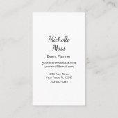 トロピカルヤシエレガントの木ボタニカルブラック 名刺 (裏面)